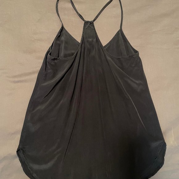 S NEW ELOISE for Anthropologie Silk Tank Cami Relaxed Scalloped Bottom Racerback - Picture 2 of 4